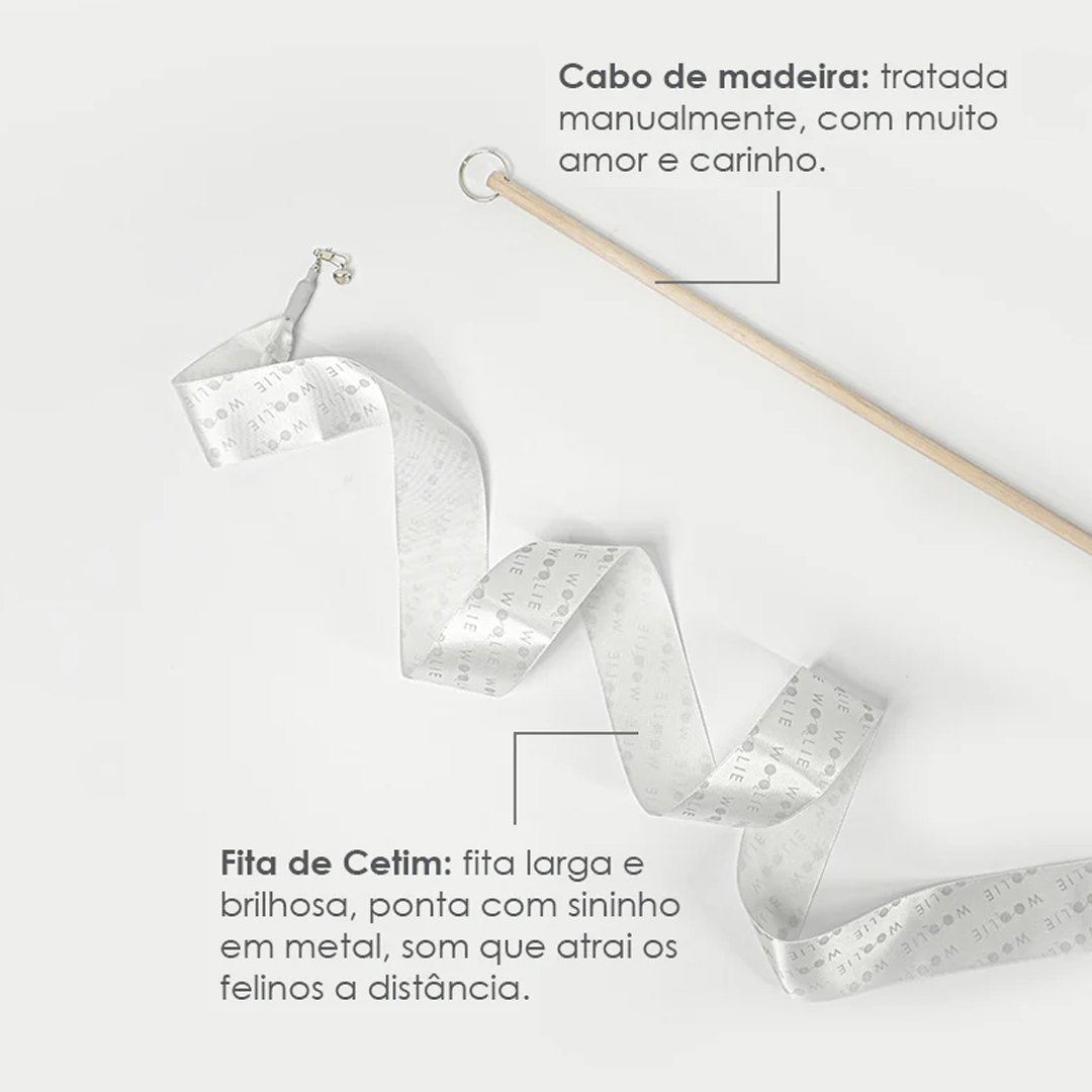 Varinha Artesan com Ponta de Fita de Cetim