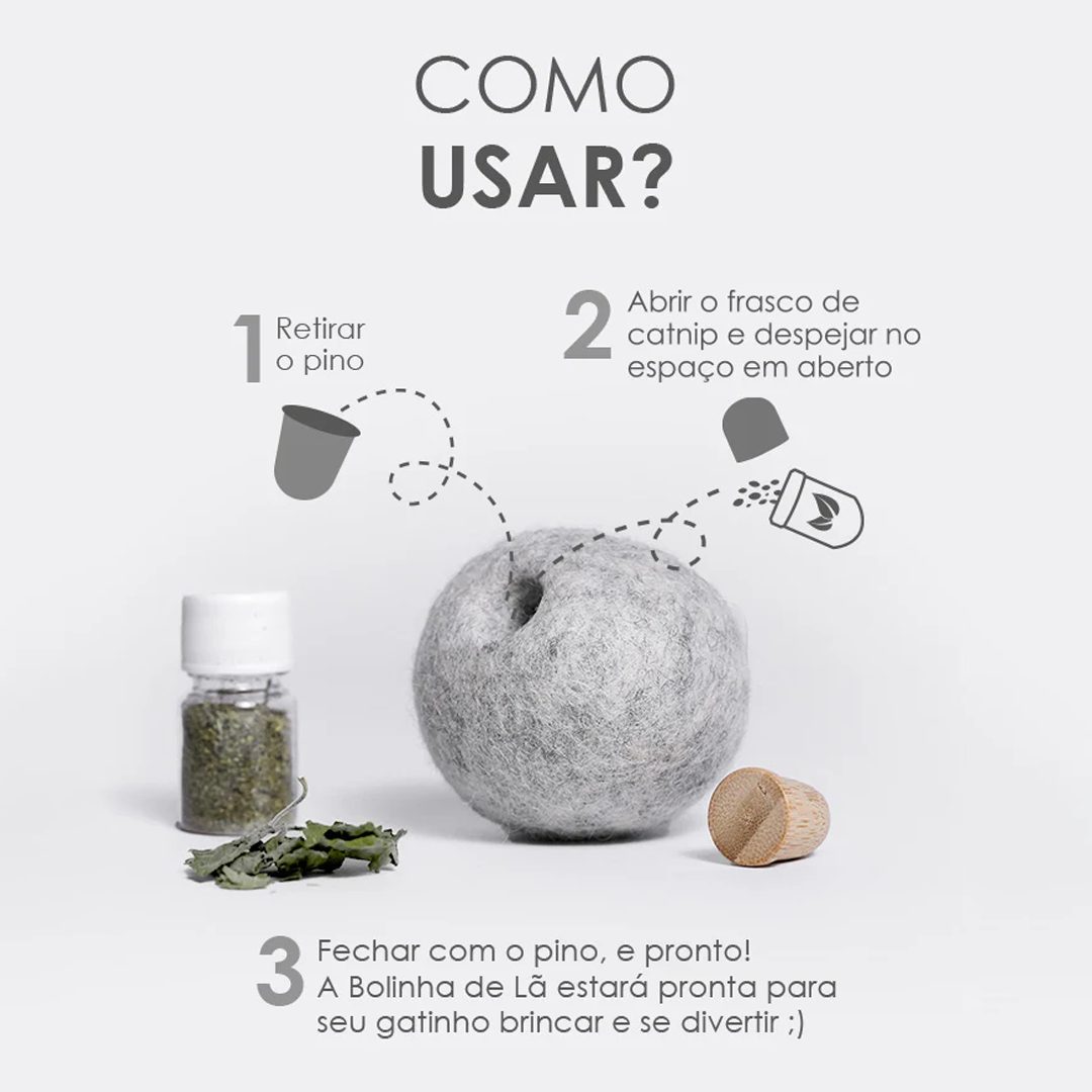 Bola de Lã com Catnip