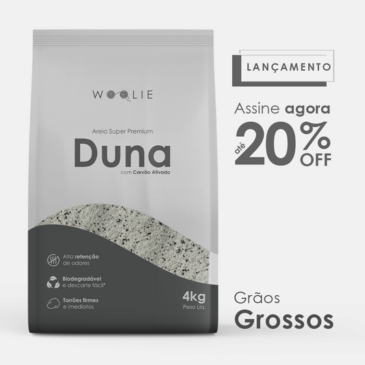 Duna: Areia Higiênica Biodegradável - Grãos Grossos