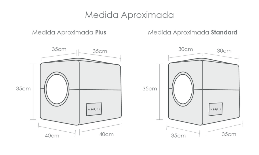 Tabela de medidas do produto