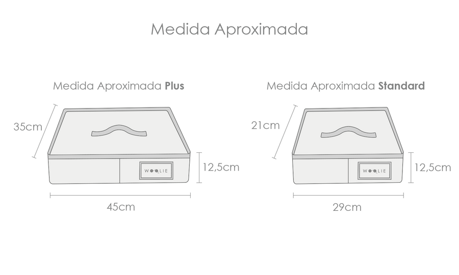 Tabela de medidas do produto