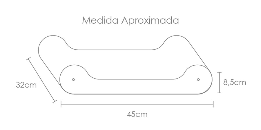 Tabela de medidas do produto