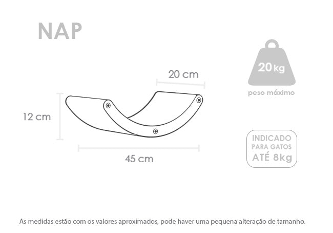 Tabela de medidas do produto