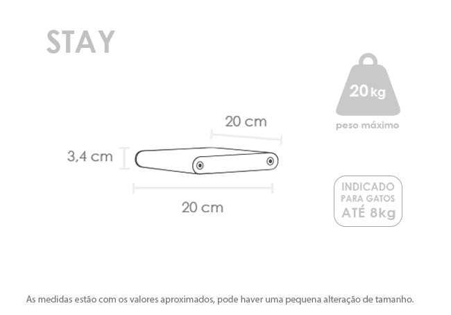 Tabela de medidas do produto
